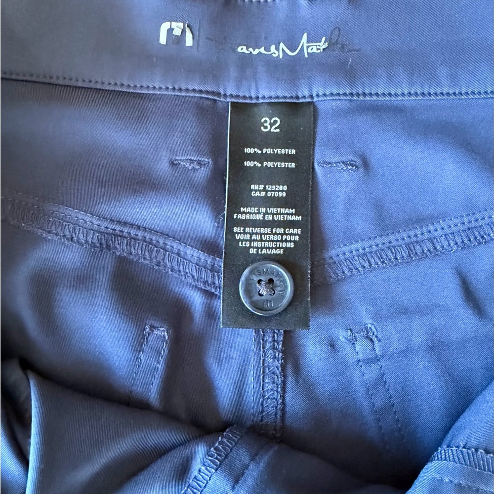 Men’s Travis Mathews Navy Polyester Pants - Size 32